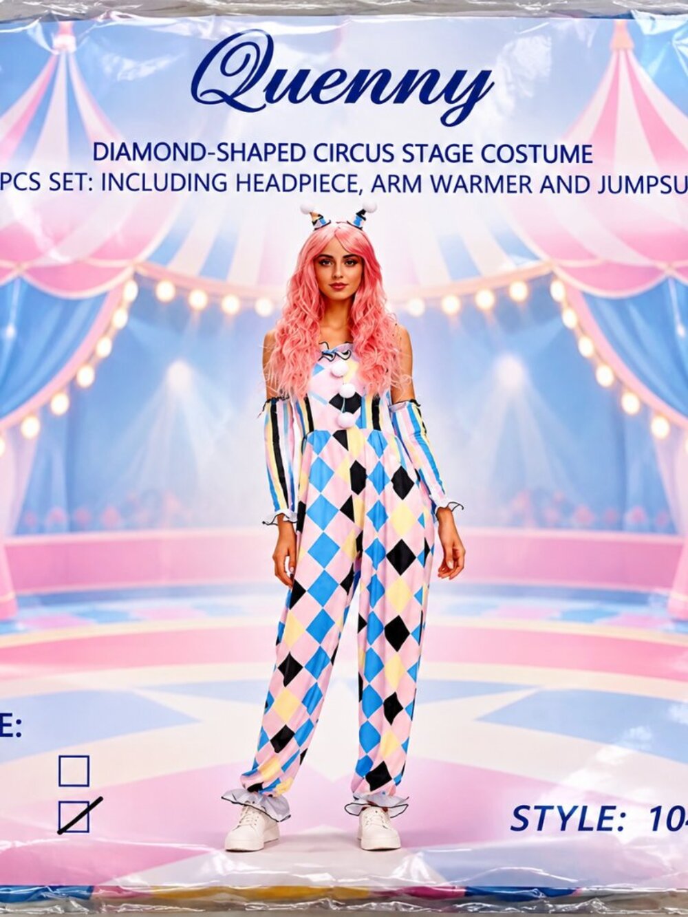 Quenny Circus Costume XL – 3-Piece Halloween Costume
